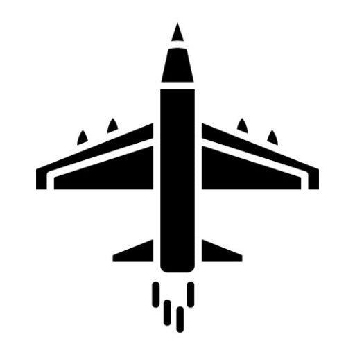 Army Jet Glyph Icon