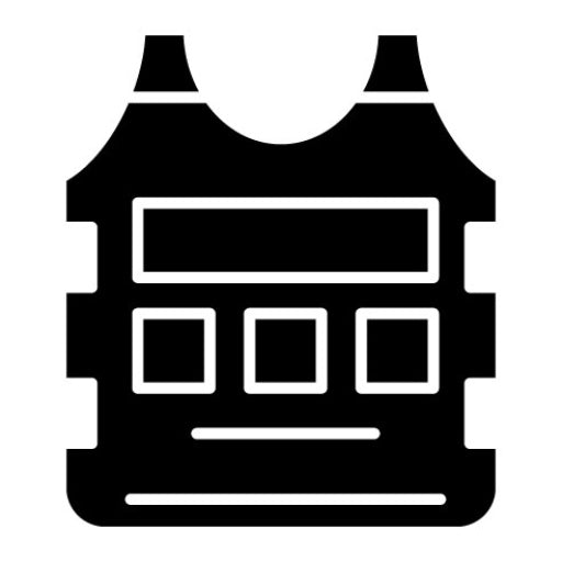 Bulletproof Vest Glyph Icon