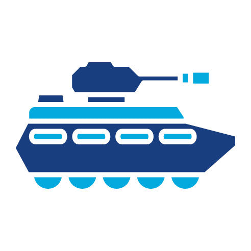 Two Color Army Tank Glyph Icon