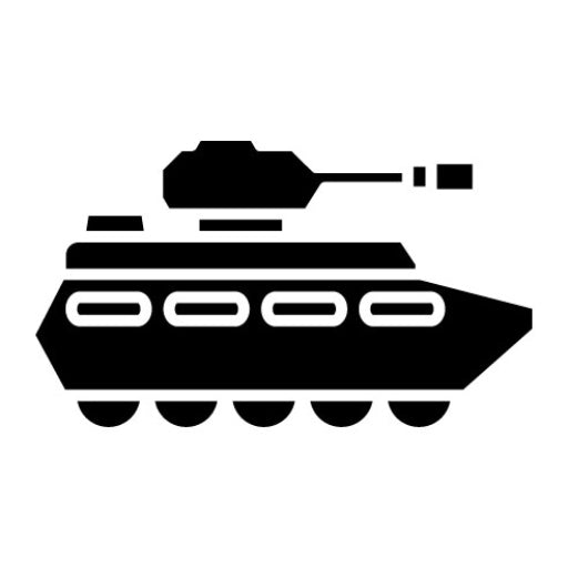 Army Tank Glyph Icon