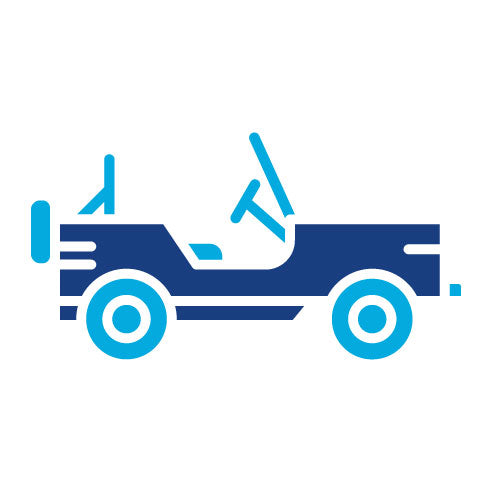 Two Color Army Car Glyph Icon