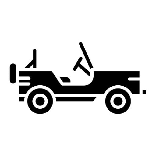 Army Car Glyph Icon