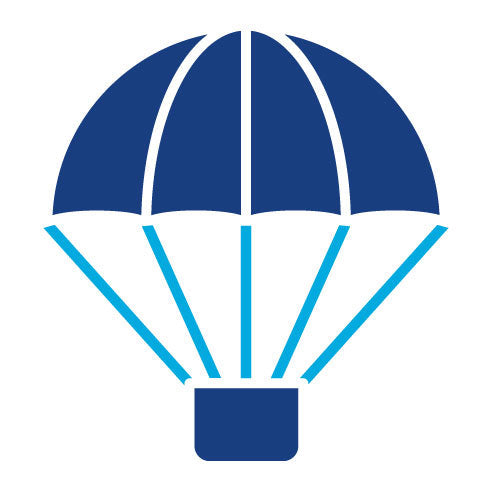 Two Color Army Parachute Glyph Icon