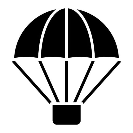 Army Parachute Glyph Icon