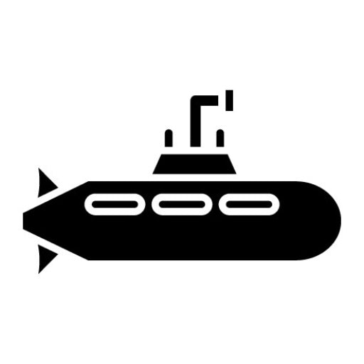 Army Submarine Glyph Icon