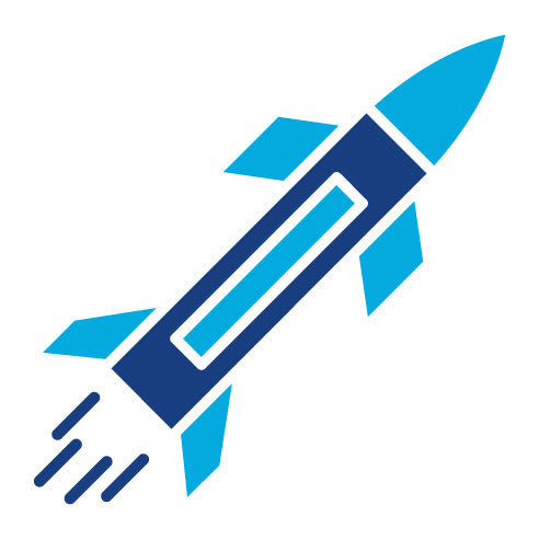 Two Color Army Rocket Glyph Icon