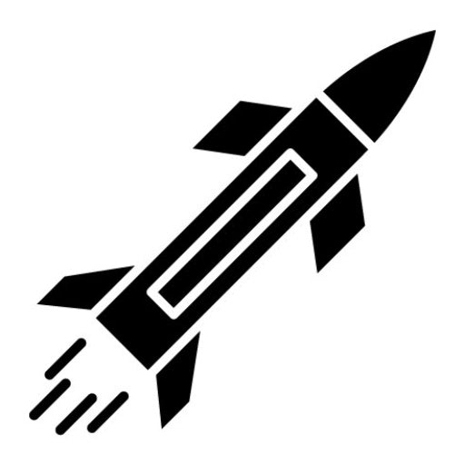 Army Rocket Glyph Icon