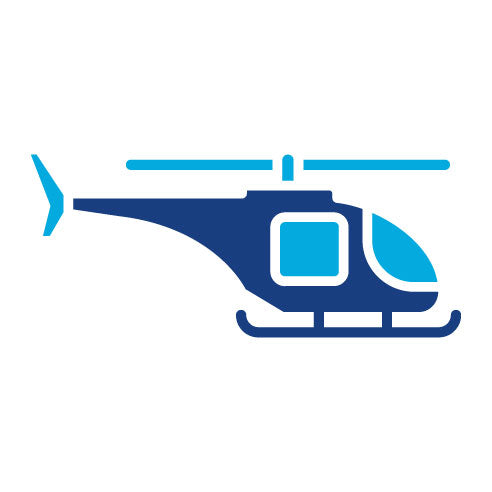 Two Color Army Helicopter Glyph Icon