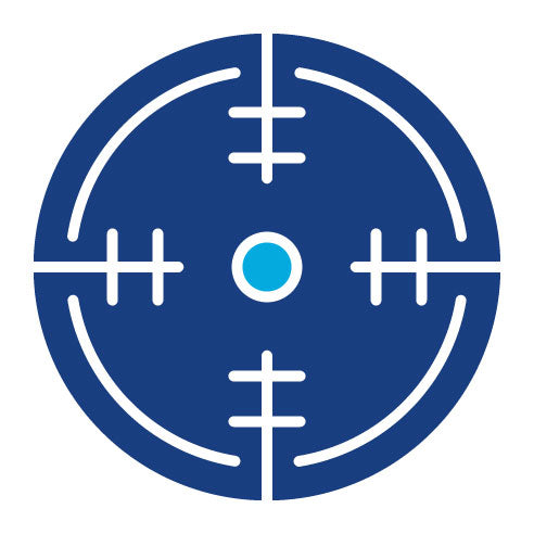 Two Color Army Target Glyph Icon