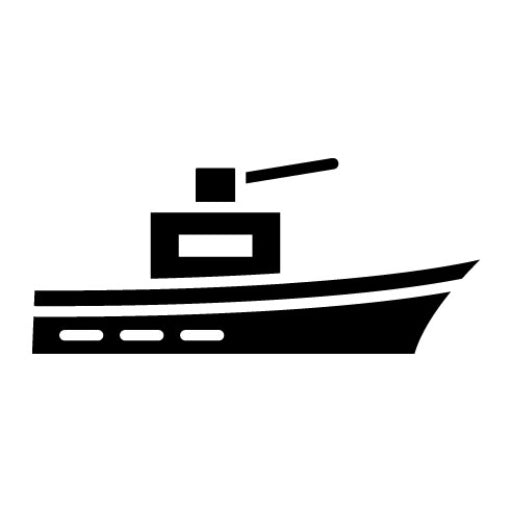 Army Ship Glyph Icon