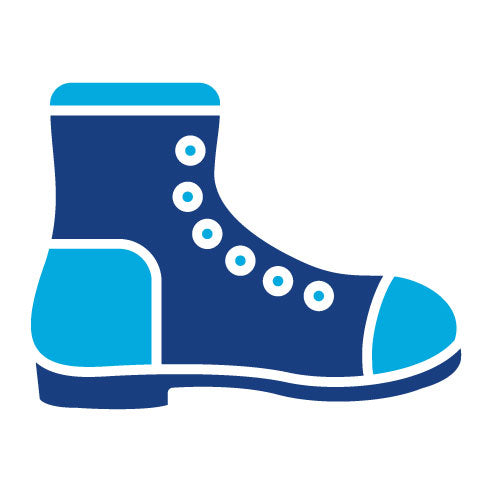 Two Color Army Boots Glyph Icon