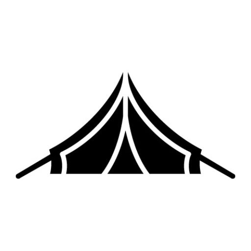 Army Tent Glyph Icon