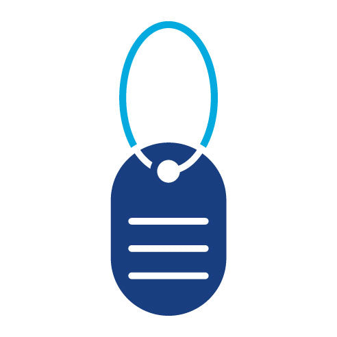 Two Color Army Dog Tag Glyph Icon