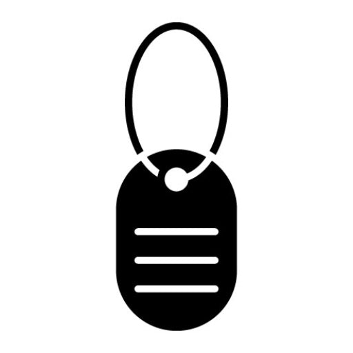 Army Dog Tag Glyph Icon