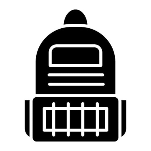 Army Backpack Glyph Icon