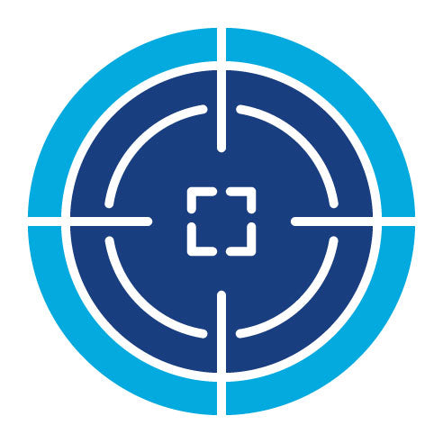 Two Color Shoot Target Glyph Icon