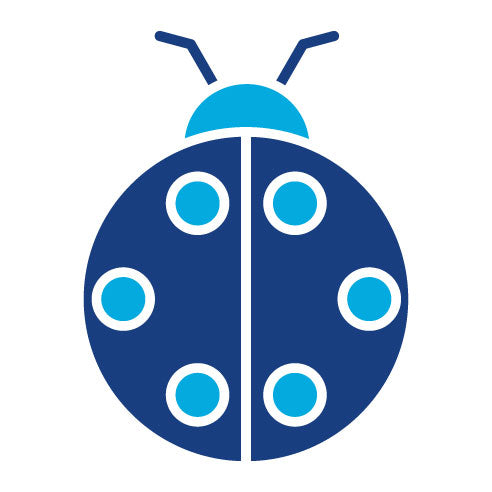 Two Color Ladybug Glyph Icon