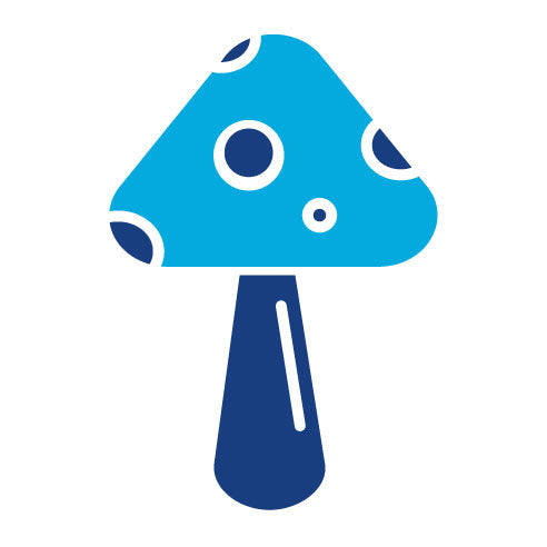 Two Color Spring Mushroom Glyph Icon