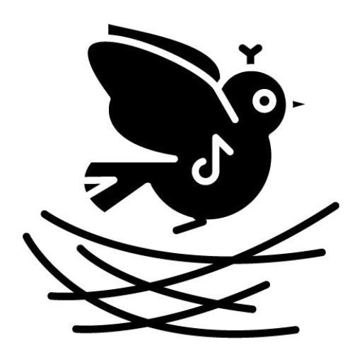 Brids in Nest Glyph Icon