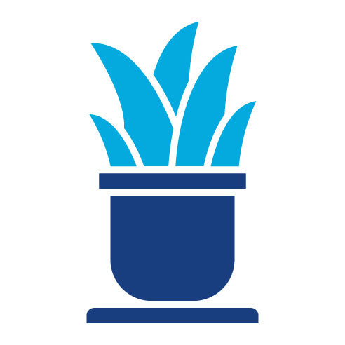 Two Color Bird on Flower Pot Glyph Icon