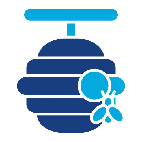 Two Color Beehive Glyph Icon