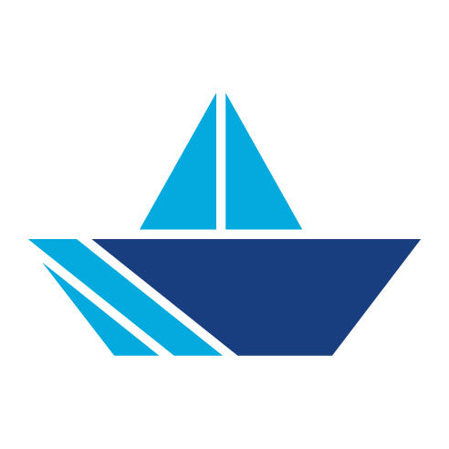 Two Color Paper Boat Glyph Icon