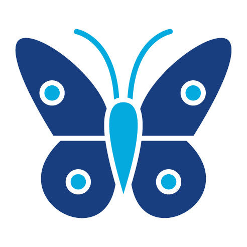 Two Color Butterflies Glyph Icon