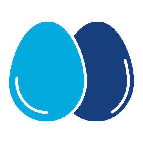 Two Color Eggs Glyph Icon