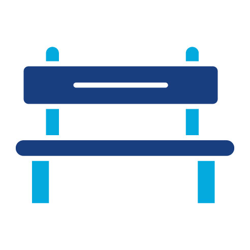 Two Color Bench Glyph Icon