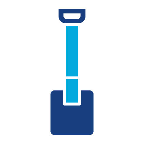 Two Color Digger Shovel Glyph Icon