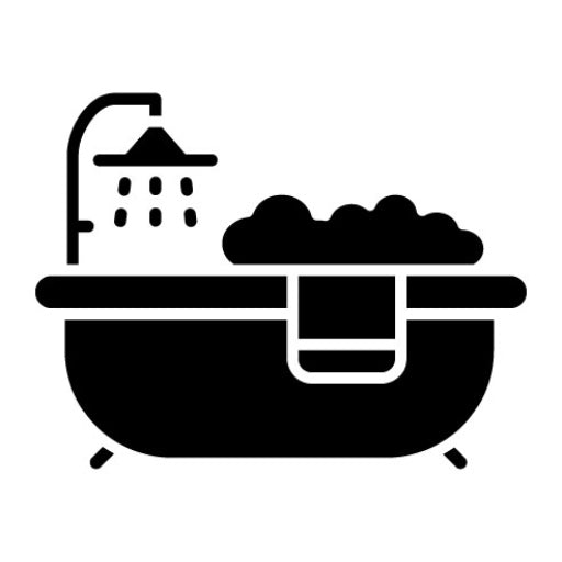 Bathtub Glyph Icon | Hygiene Routine