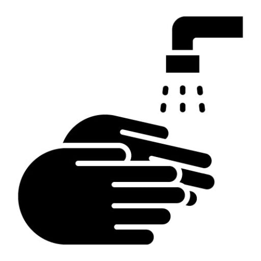 Washing Hands Glyph Icon | Hygiene Routine
