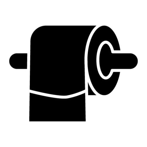 Toilet Paper Glyph Icon | Hygiene Routine