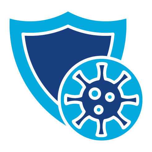 Two Color Virus Protection Glyph Icon