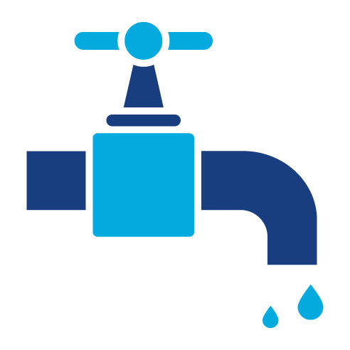 Two Color Water Tap Glyph Icon