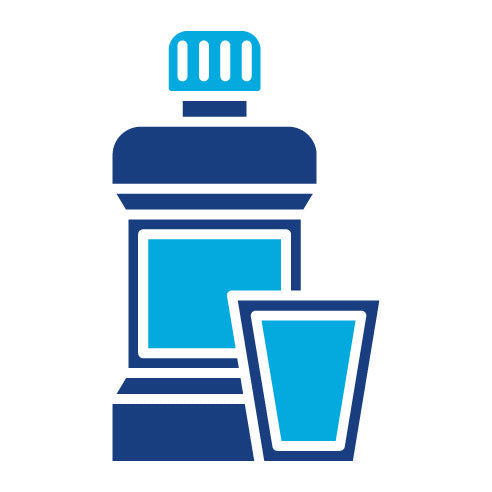 Two Color Mouthwash Glyph Icon