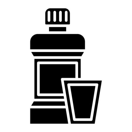Mouthwash Glyph Icon | Hygiene Routine