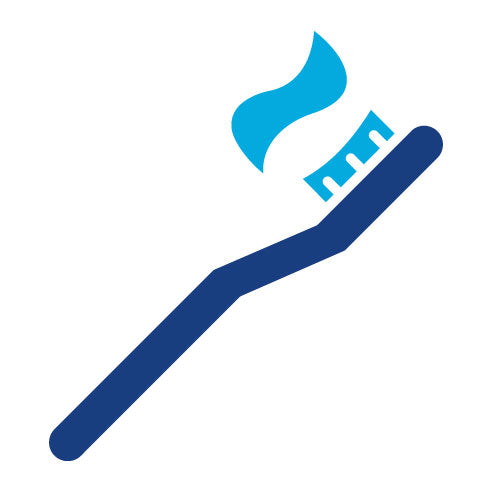 Two Color Toothbrush Glyph Icon