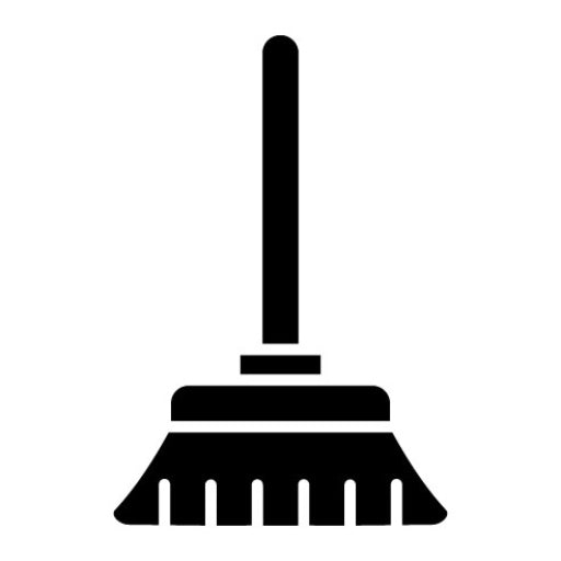 Broom Glyph Icon | Hygiene Routine