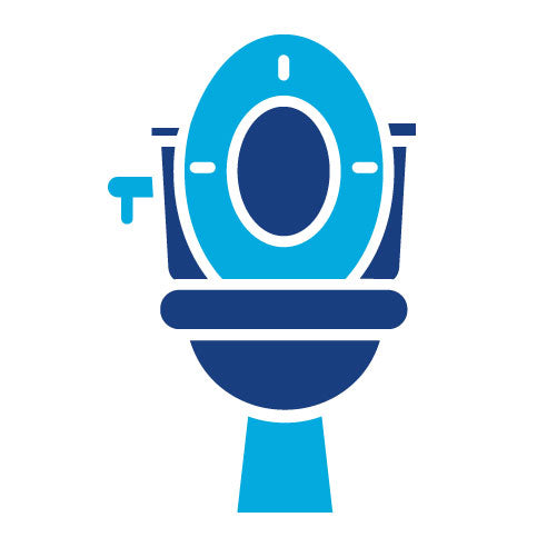 Two Color Toilet Glyph Icon