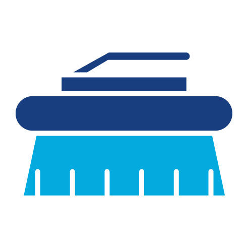 Two Color Cleaning Brush Glyph Icon