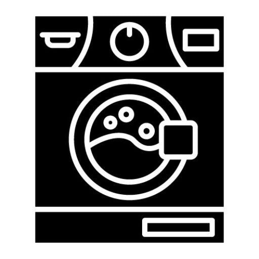 Washing Machine Glyph Icon | Hygiene Routine