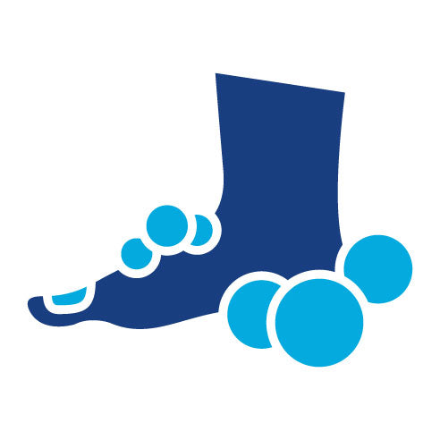 Two Color Washing Foot Glyph Icon