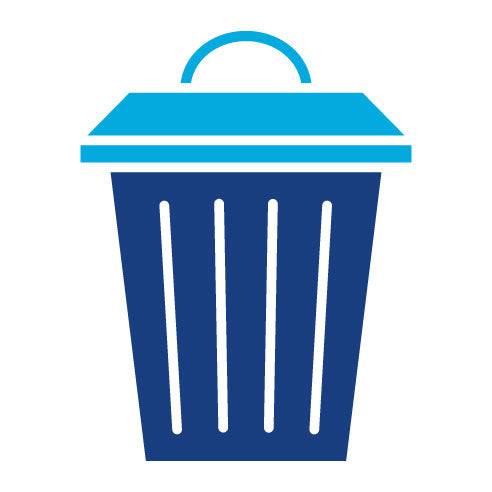 Two Color Garbage Cleaning Glyph Icon