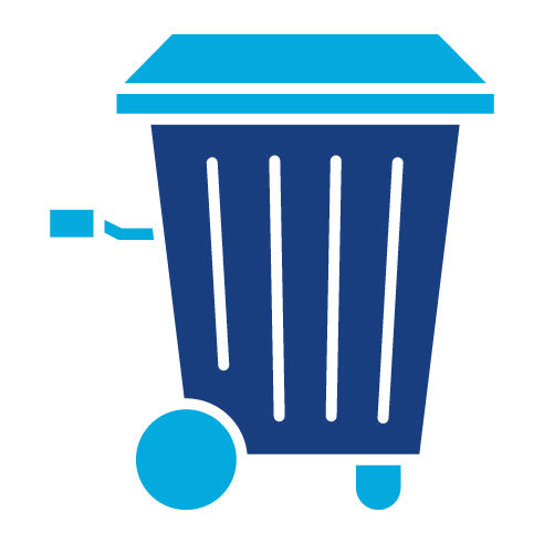 Two Color Trash Bin Glyph Icon