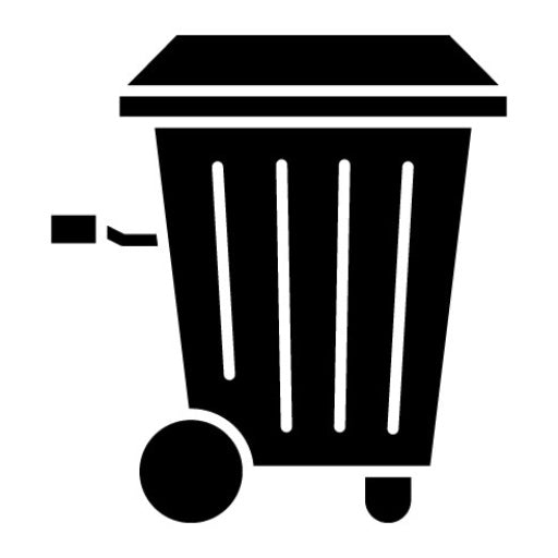 Trash Bin Glyph Icon | Hygiene Routine