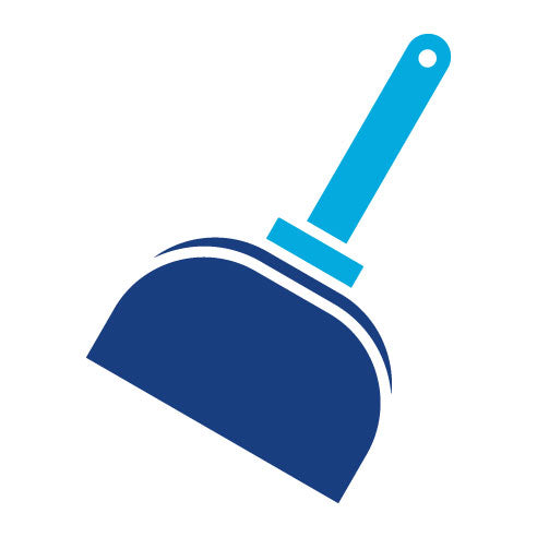 Two Color Dustpan Glyph Icon