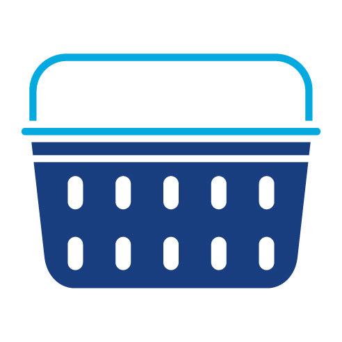 Two Color Laundry Basket Glyph Icon