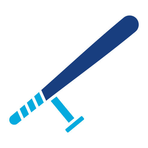 Two Color Baton Glyph Icon