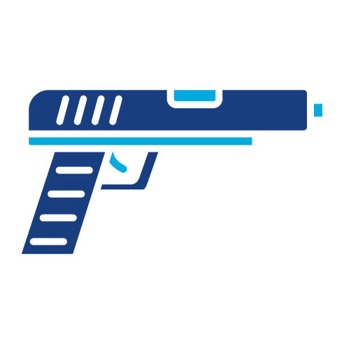 Two Color Police Gun Glyph Icon